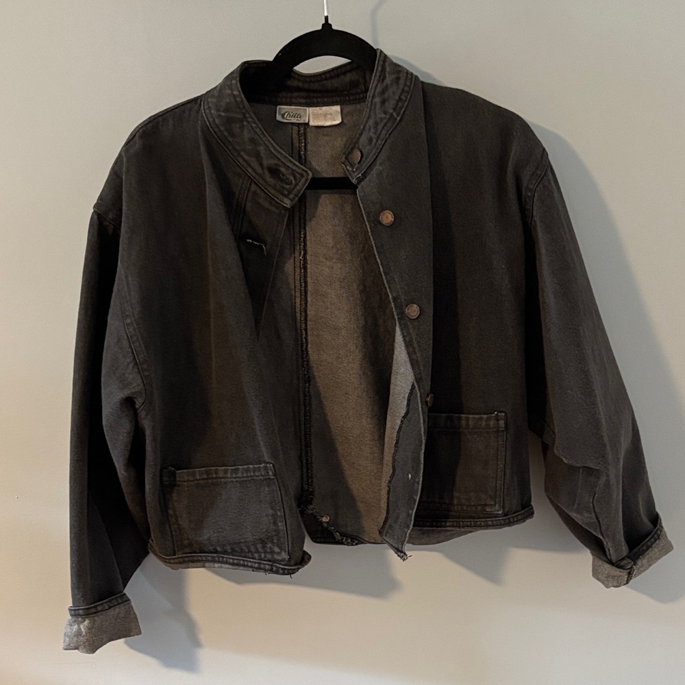 Vintage Black Denim Jacket